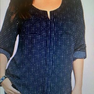 Torrid Star Print Chiffon Long Sleeve Blouse